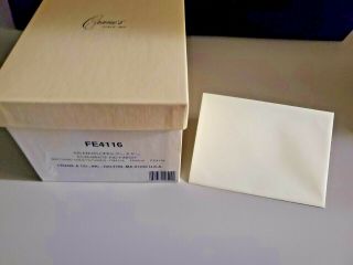 Box Of 100 Crane’s Ecru White Kid Finish Envelopes 3 9/16 X 5 1/16 (fe4116)