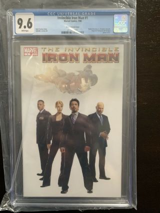 Invincible Iron Man 1 Secret Movie Variant Cgc 9.  6 Only One On Ebay