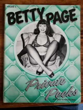 Vtg Irving Klaw Bettie Page Private Peeks 3 RisquÉ Pinup Burlesque