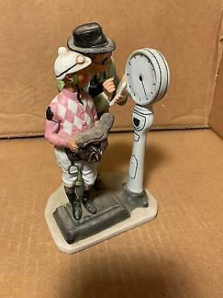 " The Weigh - In " Jockey Figurine - Inspired By Norman Rockwell - Gorham
