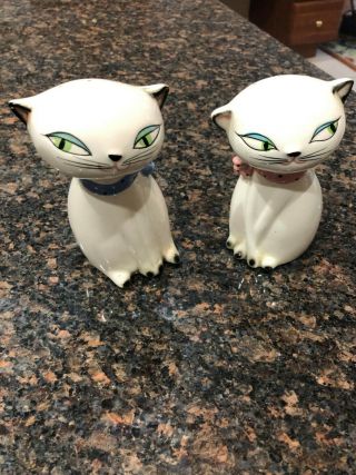Vintage 1958 Holt Howard Cozy Kittens Salt And Pepper Shakers With Corks