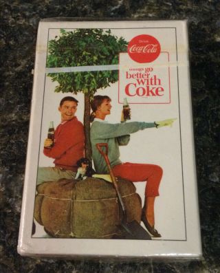 Vintage “sealed” 1960’s Coca Cola Deck Of Cards “things Go Better With Coke”