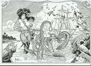 Pirate Fantasy Ep05 By Joe Pimentel - Art Pinup Drawing