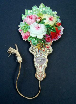 V02 - Mechanical Bouquet Fan - Goodall - Victorian Xmas Card