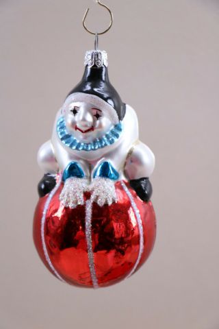 Christopher Radko Retired Clown Roly Ball Christmas Ornament 2