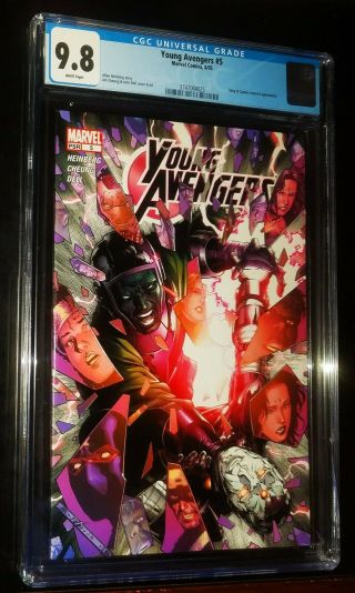 Young Avengers 5 2005 Marvel Comics Cgc 9.  8 Nm/mt White Pages