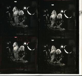 Bunny Yeager Estate Pin - Up Contact Sheet 12 Frames Bunny And Maria Stinger 1960s 2