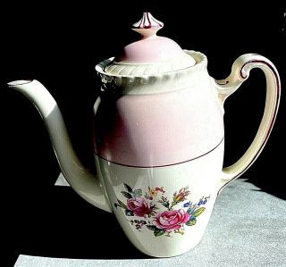 Vintage Old English Johnson Bros England Tea Pot Hand Painted