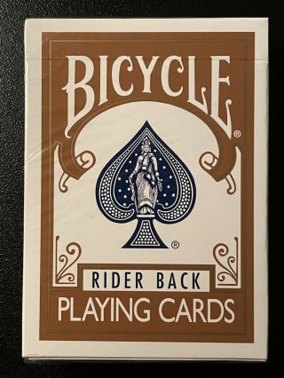 Rare Bicycle Brown Rider Back Playing Cards,  (2009) Rare Deck