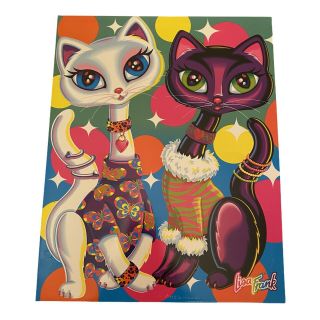 Vintage Lisa Frank Roxi & Rollie Kittens Folder Siamese Cats Pocket Portfolio