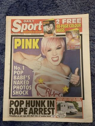 Sunday Sport 27sep 2002 Pink Vicky Powell Georgina Law Hayley Finch Vikki Thomas