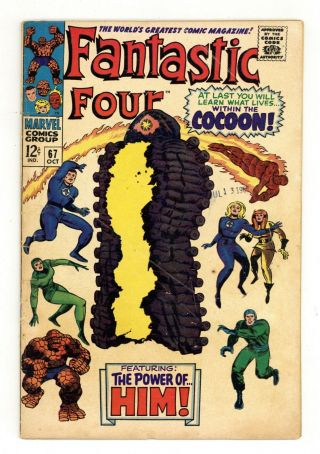 Fantastic Four 67 Gd/vg 3.  0 1967 1st App.  Him (warlock)