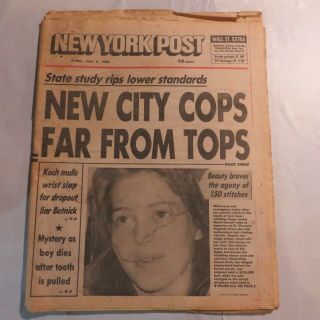 York Post June 6 1986 City Cops Marla Hanson Boy Dies After Tooth N2