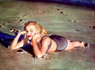 Marilyn Monroe 1953 Vintage Pinup Litho Willinger Manhattan Beach Photo