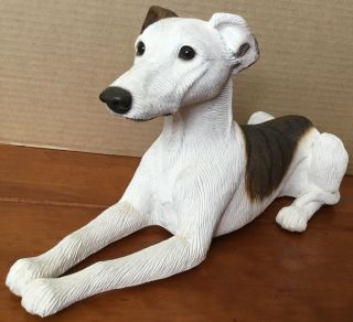 K - 9 Kreations Greyhound Dog Resin Figurine Collectible Handmade In Usa Vtg 1998