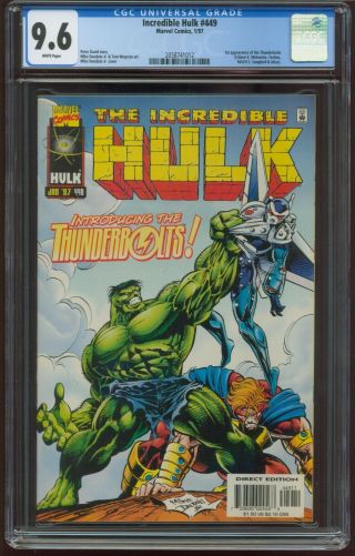 Incredible Hulk 449 Cgc - Graded 9.  6 Near,  Wp January 1997 Item: G - 147