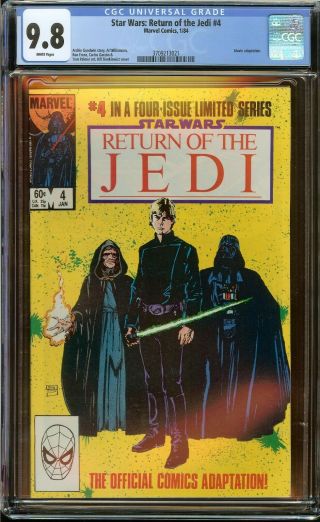 Star Wars: Return Of The Jedi 4 Cgc 9.  8,  " Luke Cover " (white Pages) 1983