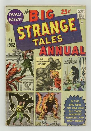 Strange Tales Annual 1 Gd/vg 3.  0 1962