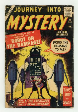 Journey Into Mystery 51 Gd - 1.  8 1959