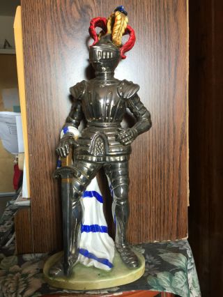 Vintage Porcelain Statue Of Knight By Andrea Japan 0189 Height16 ,  Width 6