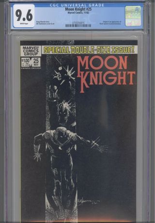 Moon Knight 25 Cgc 9.  6 1982 Marvel: Origin & 1st App Black Specter; Frame