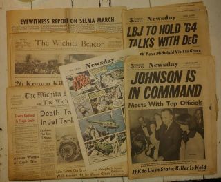 4 Vtg Newspapers 1960 