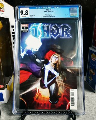 Thor 3 Variant Cgc 9.  8 - 1:25 Ratio Ryan Brown Cover Marvel Comics 4/ 2020 729