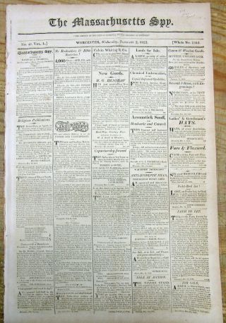 1822 Headline Newspaper Mexico Is Independent In War Of Independence From Spain