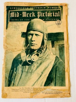 York Times Mid Week Pictorial Charles Lindbergh 1927 Newspaper 32 Pages