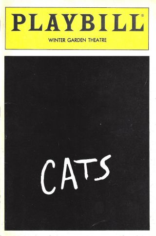 Laurie Beechman " Cats " Kevin Marcum (signed) Andrew Lloyd Webber 1985 Playbill
