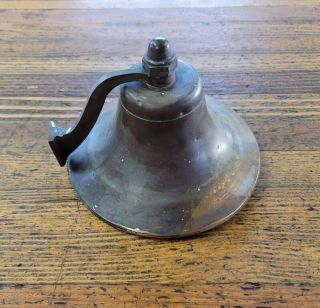 Rare Vintage Brass Bell Door Chime W/ Bracket Antique Hardware Entry Bell ☆usa