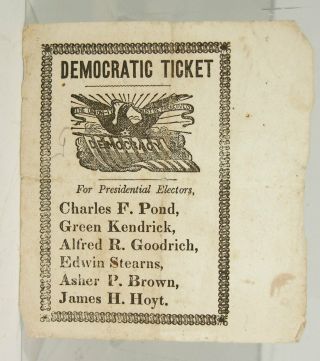 1864 George Mcclellan / George Pendleton Presidential Election Ballot