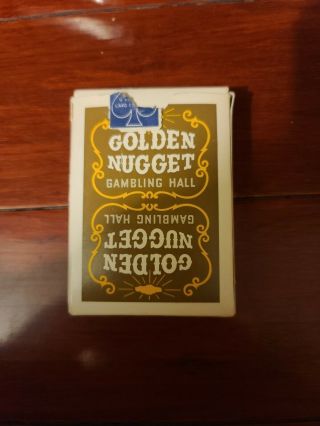 Rare 2 Decks Of Golden Nugget Brown On Good Conditions One Deck W/ Joker