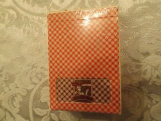 Rare Vintage Pioneer Club Playing Cards Gemaco Red Fabric 126