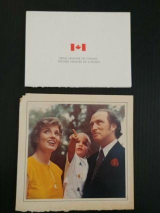 Prime Minister Pierre Trudeau Margaret Justin Christmas Xmas Card 1970 1972