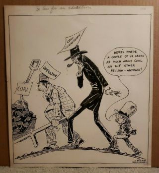 Gaar Williams Art Political Editorial Cartoon 1918 Us Coal Commission