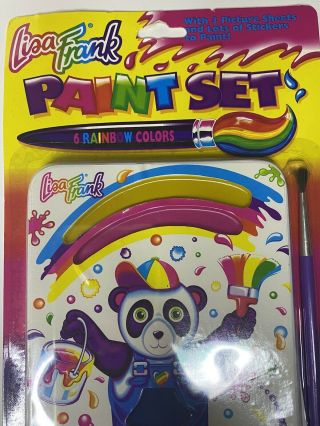 Lisa Frank Vintage Panda Painter Paint Set Picture Sheets Stickers Rare 3
