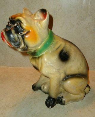 Vintage French Bulldog Carnival Chalkware Circus Midway Prize Frenchie Dog