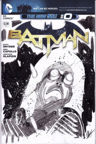 Batman 0 Blank Sketch Cover With Art By Matteo Scalera