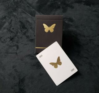 Butterfly Playing Cards - Limited Edition Number - Gold & Black - Marked