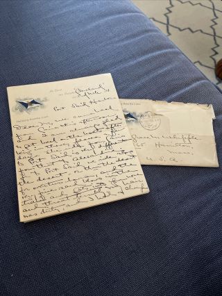 6 Page Letter From Olive Peabody 1911.  On Board / Said Harbor?