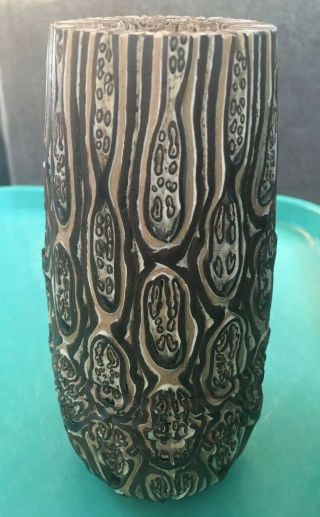 Zealand Ponga Craft Mamaku Tree Fern Wood Dry 7 " Vase
