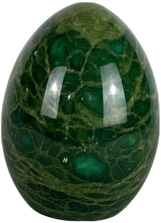 Alabaster Egg Hand Carved By Ducceschi Green 6 " Tall X 4 " Wide 5 Lbs