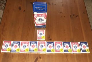 Box Case 11 Bicycle 808 G Poker Rider Back Playing Cards 10 Packs 1 Open