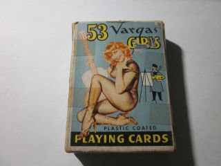 53 Vargas Girls Playing Cards Pin - Up Plastic Coated
