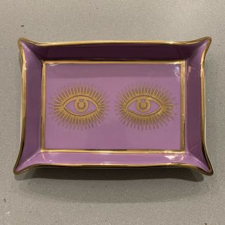 Jonathan Adler Ceramic Porcelain ‘muse Eyes’ Trinket Jewelry Valet Art Deco Tray