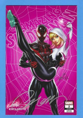 Spider - Man 2 Nm 2018 Nycc Variant E / Signed Campbell Miles,  Gwen