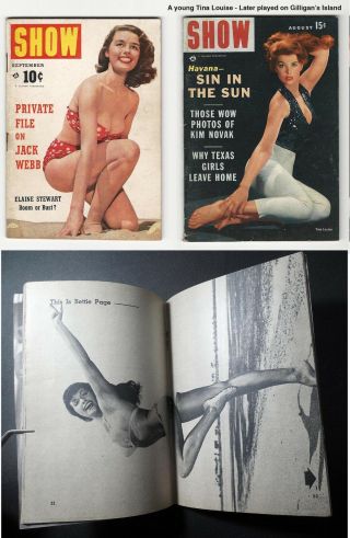 Group Of 2 Show Mags - Covers : Girls - Betty Page 1954