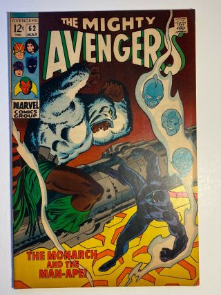Marvel Avengers 62 (1969) 1st Appearance Of Man - Ape (m 