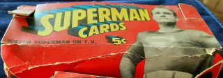 Scarce 1965 Topps George Reeves Superman Trading Card Display Box